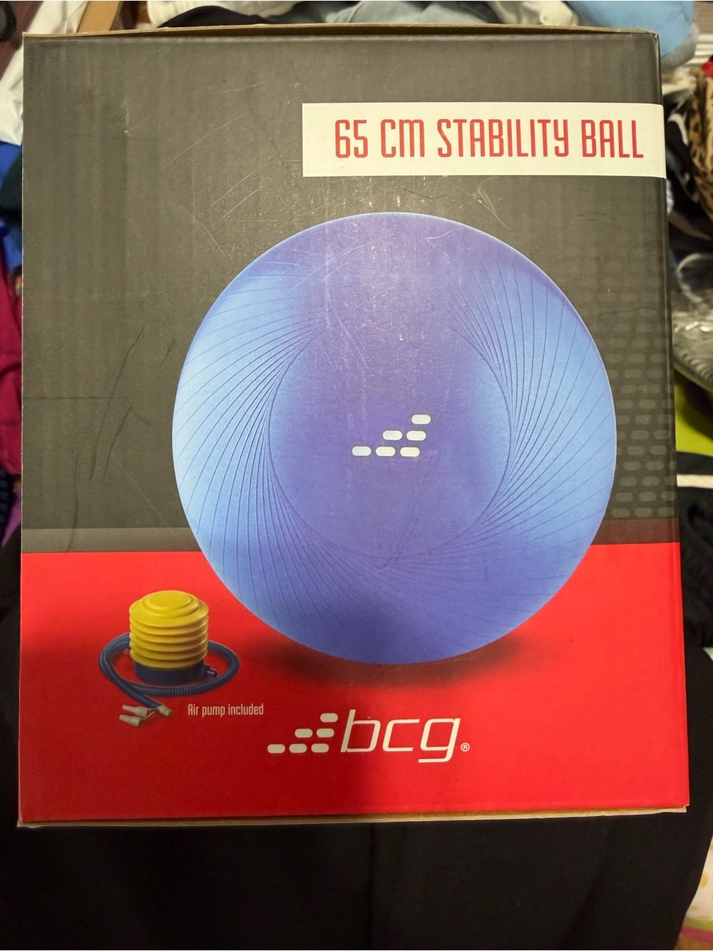 bcg Blue Exercise Stability Ball with Pump